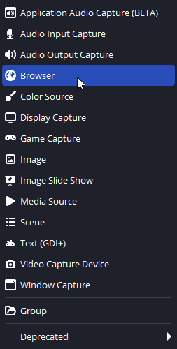 OBS Select Browser Source